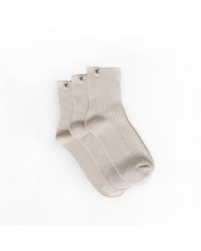 Cozy Earth Modern Crew Cut Socks - White