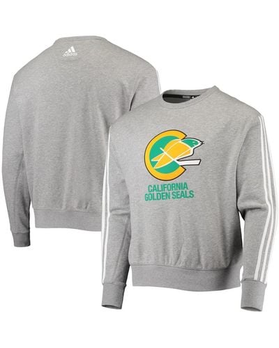 adidas California Seals Team Classics Vintage-like Pullover Sweatshirt - Gray