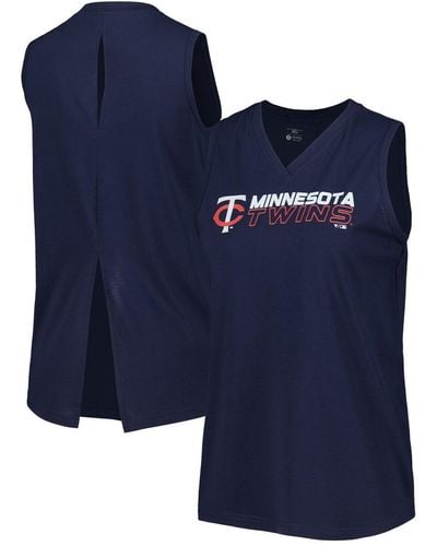 Levelwear Minnesota Twins Paisley Chase V-neck Tank Top - Blue