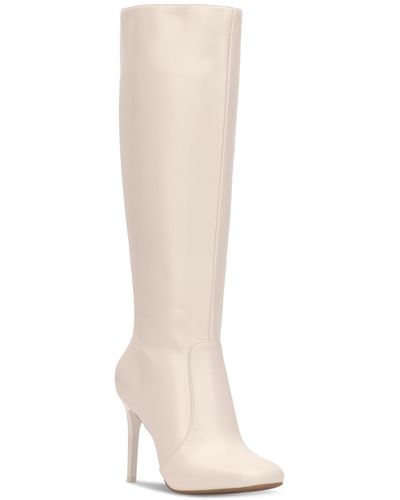 INC International Concepts Videl Knee High Dress Boots - White