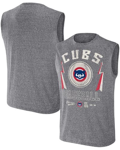 Fanatics Darius Rucker Collection By Chicago Cubs Muscle Tank Top - Gray