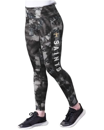 MSX by Michael Strahan New Orleans Saints Aubrey Tie-dye leggings - Black