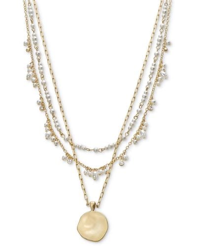 Style & Co. Gold-tone Layered Pendant Necklace - Metallic
