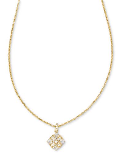 Kendra Scott 14k Gold-plated Mixed Cubic Zirconia 19" Adjustable Pendant Necklace - Metallic