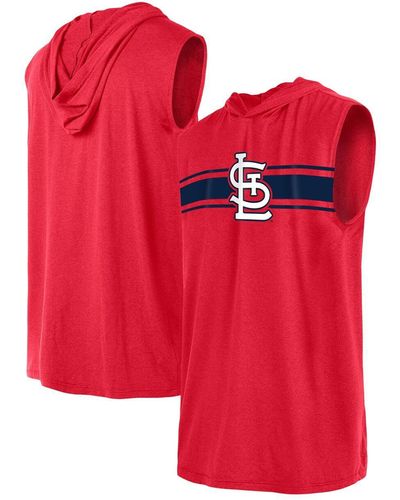 KTZ St. Louis Cardinals Sleeveless Pullover Hoodie - Red