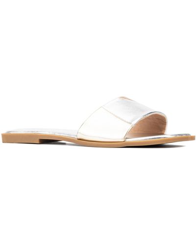 New York & Company Janice One Banded Flat Slides - Natural