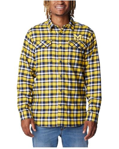 Columbia Michigan Wolverines Flare Flannel Long Sleeve Shirt - Multicolor