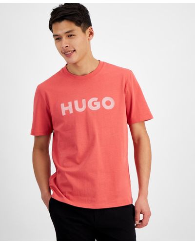 HUGO By Boss Regular-fit Embroidered Logo Graphic T-shirt