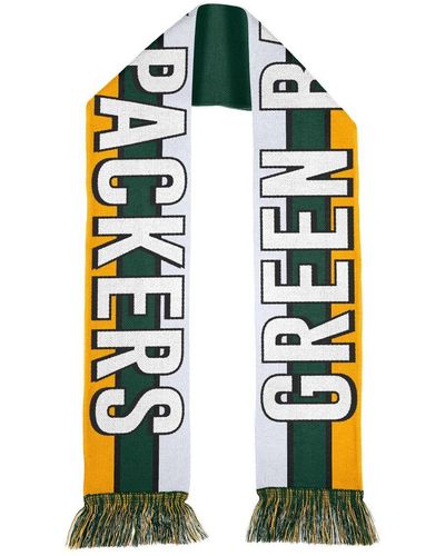 WEAR by Erin Andrews Green Bay Packers Stripe Scarf - White