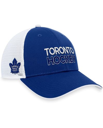Fanatics Toronto Maple Leafs Authentic Pro Rink Trucker Adjustable Hat - Blue