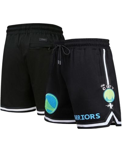 Pro Standard Golden State Warriors Washed Neon Shorts - Black