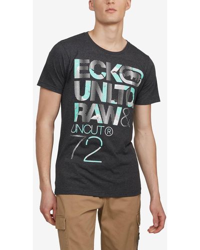Ecko' Unltd Big And Tall Odds In Favor Graphic T-shirt - Black