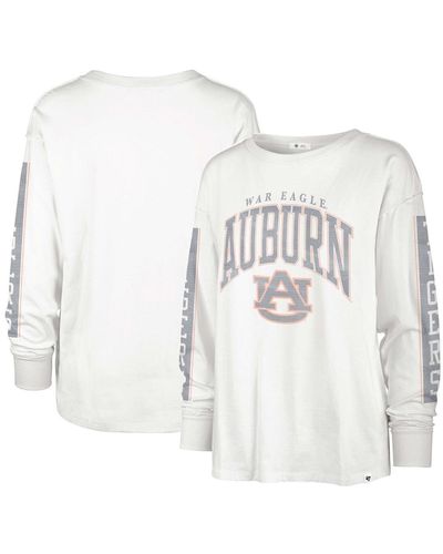 '47 Distressed Auburn Tigers Statement Soa 3-hit Long Sleeve T-shirt - White