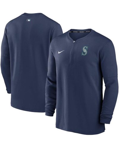 Fanatics Nike Seattle Mariners Authentic Collection Game Time Performance Quarter-zip Top - Blue