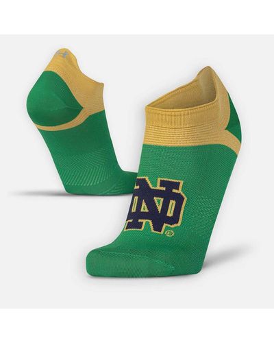 Under Armour And Notre Dame Fighting Irish Run Performance No Show Tab Socks - Green