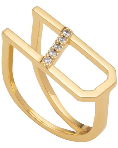Bonheur Jewelry Ariella A Initial Ring - Metallic