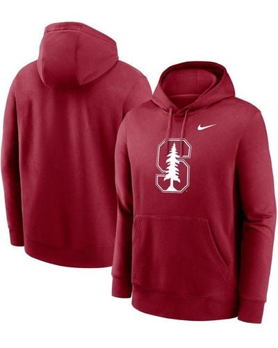 Nike Stanford Primetime Evergreen Club Fleece Pullover Hoodie - Red