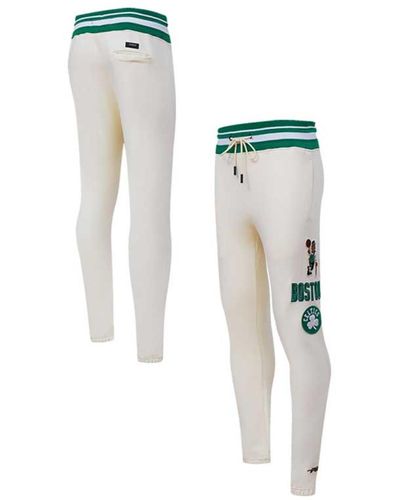 Pro Standard Boston Celtics Retro Classic Fleece Sweatpants - White
