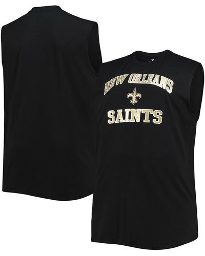 Profile New Orleans Saints Big And Tall Muscle Tank Top - Black