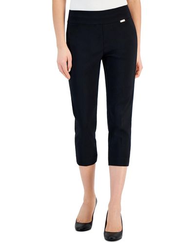 INC International Concepts Mid-rise Petite Pull-on Capri Pants, Created For Macy's - Blue