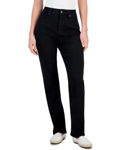 Style & Co. High Rise Straight-leg Jeans - Black