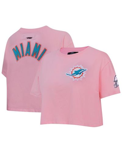 Pro Standard Miami Dolphins Cropped Boxy T-shirt - Pink