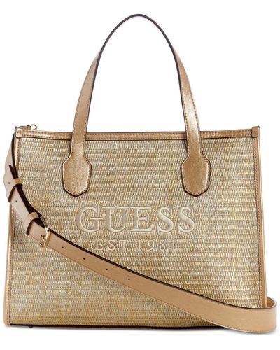 Guess Silvana Double Compartment Tote - Natural
