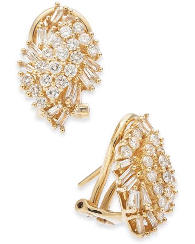 Wrapped in Love Diamond Cluster Earrings (1 Ct. T.w.) In 14k Gold - White