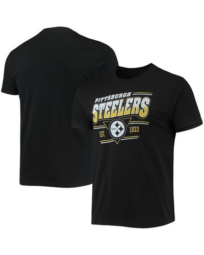 Junk Food Pittsburgh Steelers Throwback T-shirt - Black