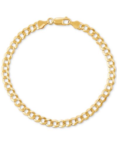 Macy's Concave Curb Link Chain Bracelet - Metallic