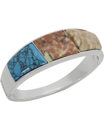 Robert Lee Morris Semi-precious Mixed Stone Bangle Bracelet - Multicolor
