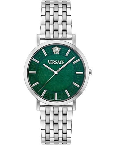 Versace Swiss Steel Bracelet Watch 40mm - Green