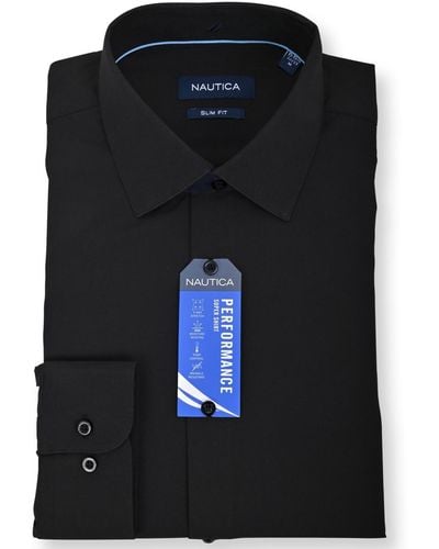 Nautica Slim Fit Supershirt Dress Shirt - Black