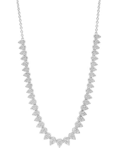Effy Effy Diamond Teardrop Clusters 18" Collar Necklace (1-7/8 Ct. T.w. - White