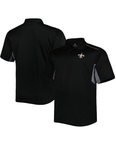 Profile New Orleans Saints Big And Tall Team Color Polo Shirt - Black