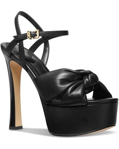Michael Kors Michael Elena Ankle-strap Platform Dress Sandals - Black