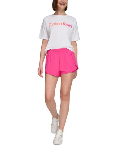 Calvin Klein Performance Tulip Wrap Shorts - Pink