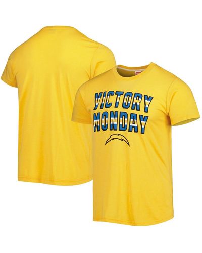 Homage Los Angeles Chargers Victory Monday Tri-blend T-shirt - Yellow