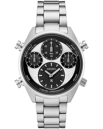 Seiko Chronograph Prospex Speedtimer Stainless Steel Bracelet Watch 44mm - White