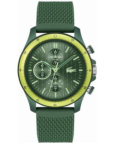 Lacoste Neoheritage Chronograph Silicone Strap Watch 42mm - Green