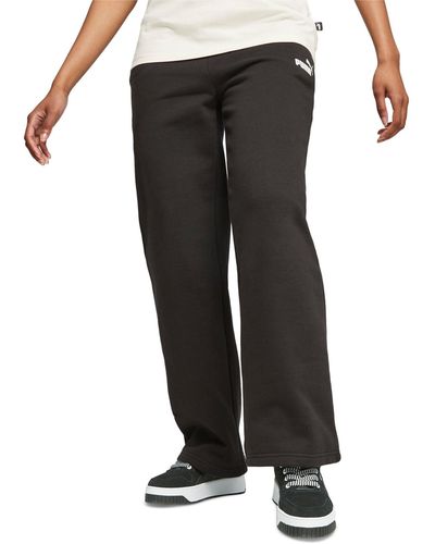 PUMA Active Essential Straight-leg Logo Pants - Black
