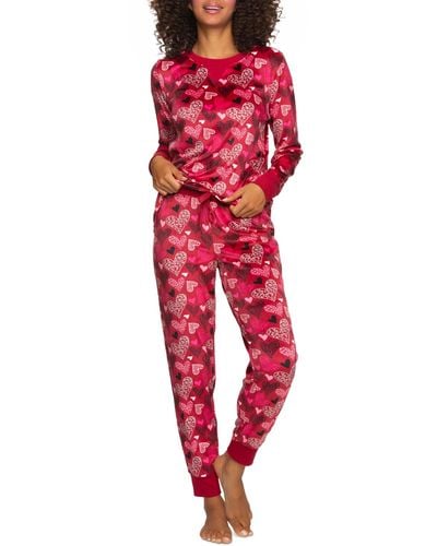 Felina Ultra-soft Microfleece Pajama Set - Red
