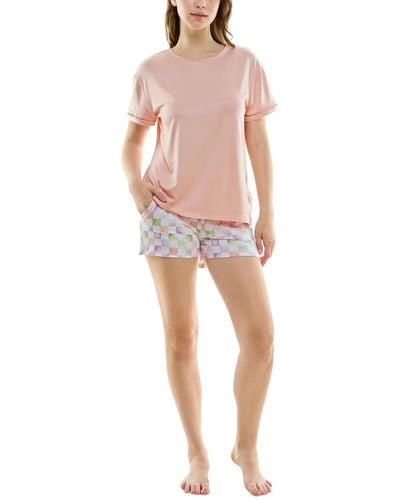 Roudelain 2-pc. Printed Short Pajamas Set - Pink