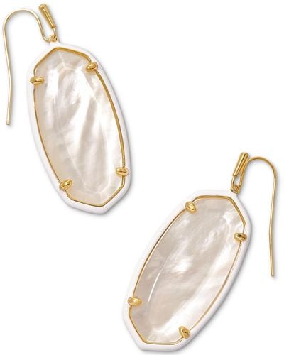 Kendra Scott 14k Gold-plated Color-framed Stone Drop Earrings - Blue