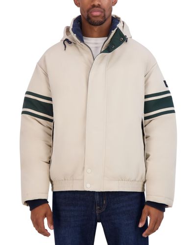 Nautica Colorblocked Vintage Puffer Jacket - Natural