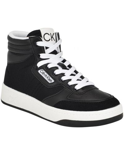 Calvin Klein Radlee Round Toe Lace-up Casual Sneakers - Black