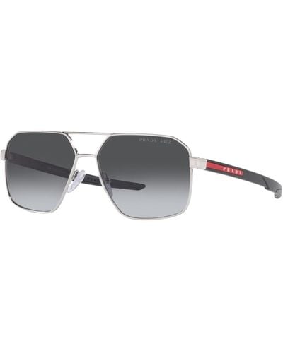 Prada Linea Rossa Polarized Sunglasses - Metallic