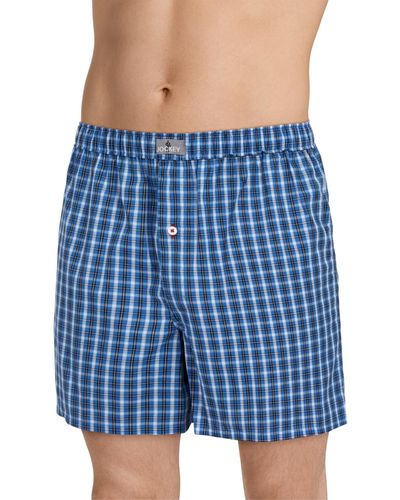 Jockey Relaxed-fit Cotton Boxers - Blue