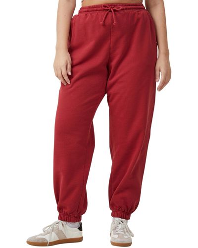 Cotton On Classic Washed Sweatpants - Red