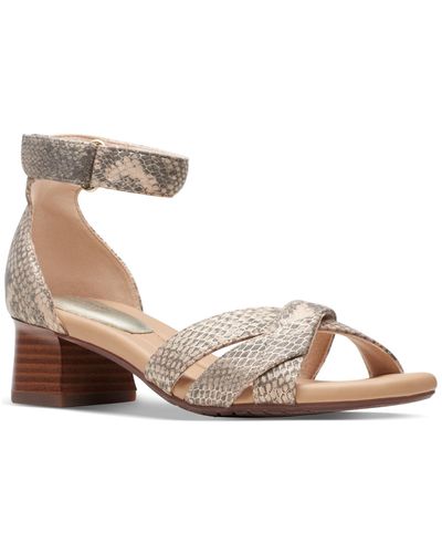 Clarks Desirae Lily Ankle-strap Sandals - Metallic